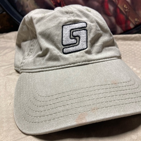 Beige GOLF Cap with Embroidered Logo - Picture 1 of 10